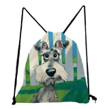 Schnauzer Golden Retriever Dog Art Print Backpack