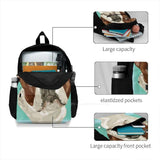 French Bulldog School Bag Big Capacity Backpack Laptop 15 Inch