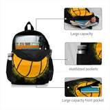Basketball Smoky Backpack For Student School Laptop Travel Bag