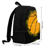 Basketball Smoky Backpack For Student School Laptop Travel Bag