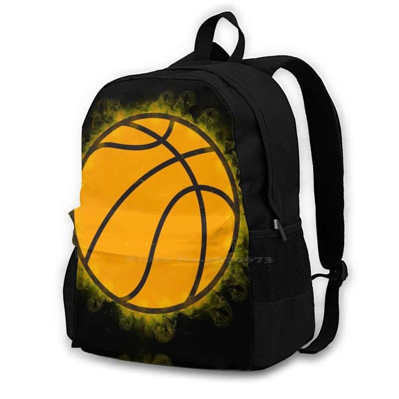 Basketball Smoky Backpack For Student School Laptop Travel Bag