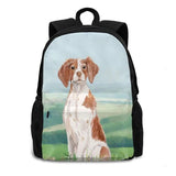 Brittany Spaniel Arrival Satchel Schoolbag Backpack