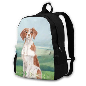Brittany Spaniel Arrival Satchel Schoolbag Backpack
