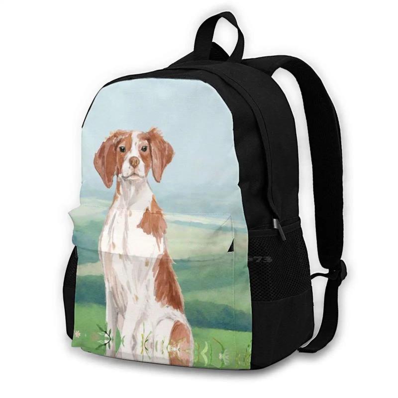 Brittany Spaniel Arrival Satchel Schoolbag Backpack