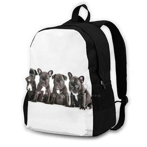 Frenchies Bags Travel Laptop Backpack Frenchie Posing French Bulldog