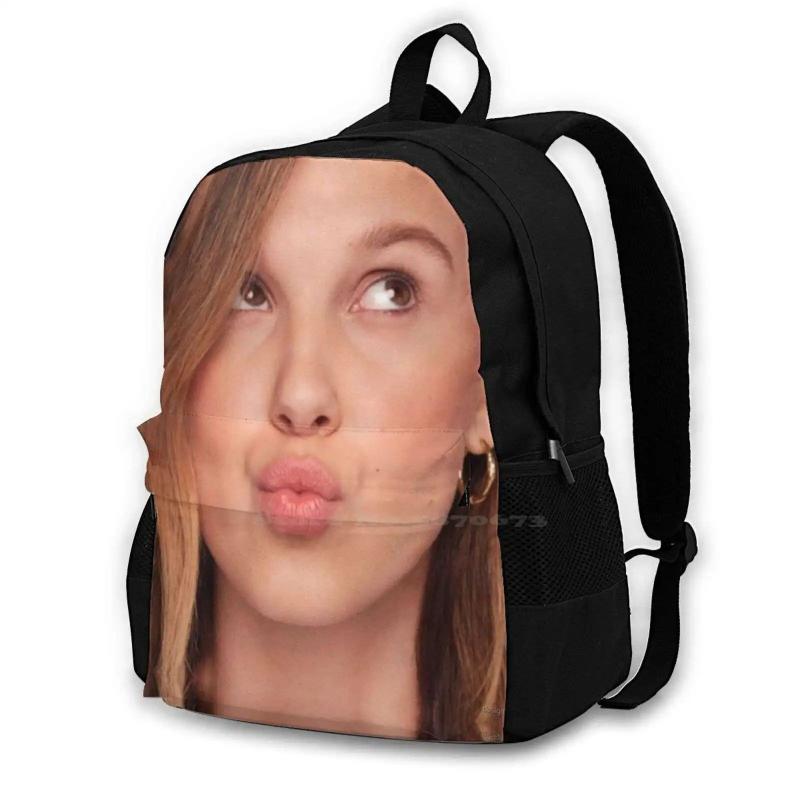 Millie Bobby Brown School Bag Big Capacity Backpack Laptop 15 Inch