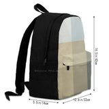 Pastel Squares Laptop Backpack Abstract Geometric Beige