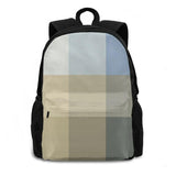 Pastel Squares Laptop Backpack Abstract Geometric Beige