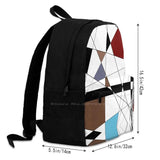 Abstract 3D Print Backpack Casual Bag Abstract Art Cacography Doodle Lines