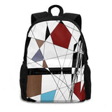 Abstract 3D Print Backpack Casual Bag Abstract Art Cacography Doodle Lines