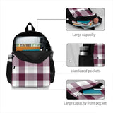Garden City High School Plaid Backpack