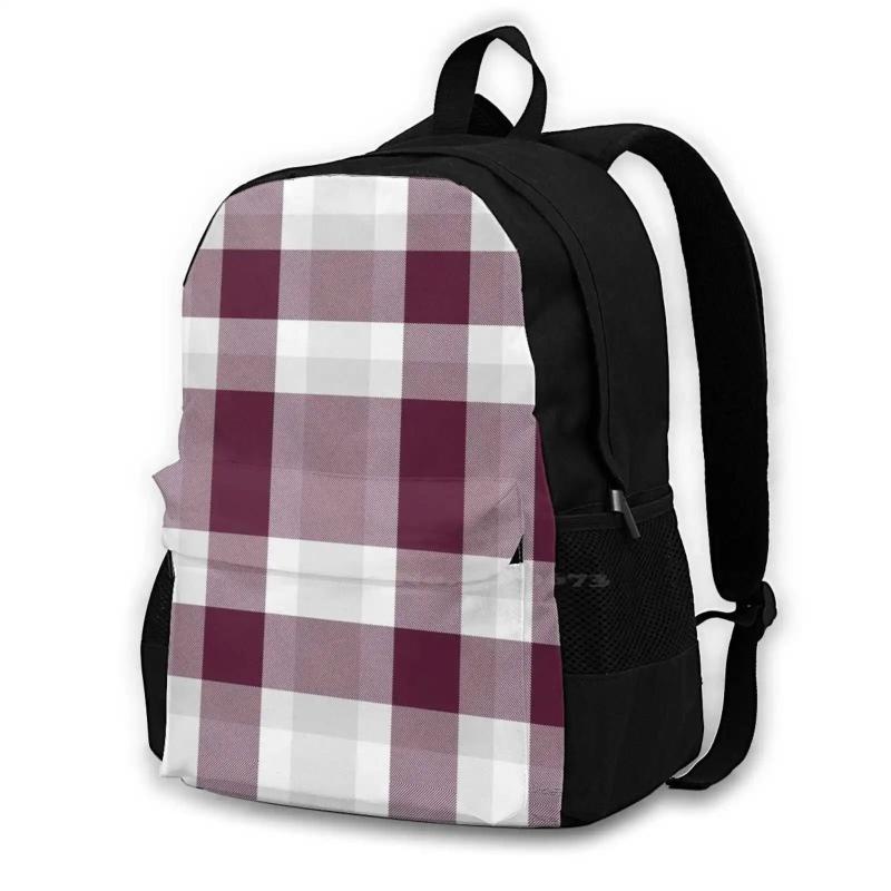Garden City High School Plaid Backpack