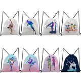 Print Drawstring Gymnastics Backpack with Shoe Bag
