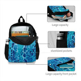 Ocean Bag Backpack Water Drops Blues Acrylic