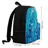 Ocean Bag Backpack Water Drops Blues Acrylic