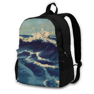 Tir-Fa-Japan Print - Wave - C - Hat? Zu - Uehara Konen Bags Travel Laptop Backpa