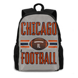 Chicago Football Backpack Laptop Travel Bags