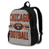 Chicago Football Backpack Laptop Travel Bags