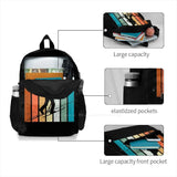 Vintage Ski Tour Skiing Skier Snowboarding Gift Large Capacity Backpack