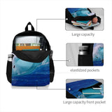 Hawaiian North Shore Wave Backpack for School Laptop Travel Bag