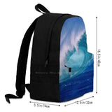 Hawaiian North Shore Wave Backpack for School Laptop Travel Bag