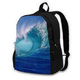Hawaiian North Shore Wave Backpack for School Laptop Travel Bag