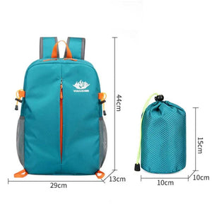 Foldable Outdoor Backpack with Large Capacity Mesh Pocket