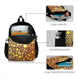 Foam Bubbles Microscope 40X Laptop Bagpack Yellow Ink Dye Purple Pink