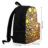 Foam Bubbles Microscope 40X Laptop Bagpack Yellow Ink Dye Purple Pink