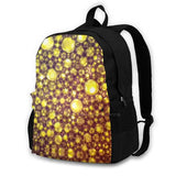 Foam Bubbles Microscope 40X Laptop Bagpack Yellow Ink Dye Purple Pink
