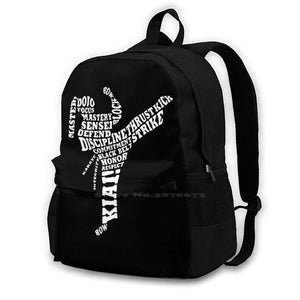 Girls Karate Typography Long Sleeve Tee