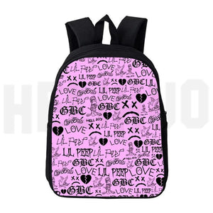 Lil Peep Backpack Women Student Schoolbag Print Hip Hop Teenage Girls Cosmetic B