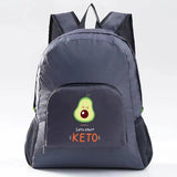 Avocado Pattern Outdoor Daypack Lightweight Foldable Travel Backpack