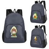 Avocado Pattern Outdoor Daypack Lightweight Foldable Travel Backpack