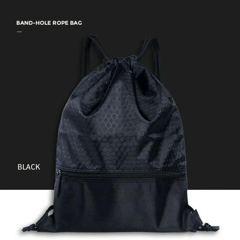 Polyester Drawstring Backpack for Students Men Women