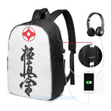 Kyokushin Karate Graphic USB Charge Backpack