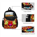 Fox Colourful Animal Head School Bag For Teenage Girls Laptop Travel Bags