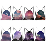 Teenage Backpacks For Students Shoes Bag Casual Drawstring Pocket Notebook