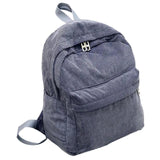 College Style Corduroy Backpack Large Capacity Student Backpack