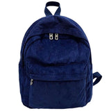 College Style Corduroy Backpack Large Capacity Student Backpack