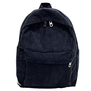 College Style Corduroy Backpack Large Capacity Student Backpack