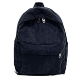 College Style Corduroy Backpack Large Capacity Student Backpack