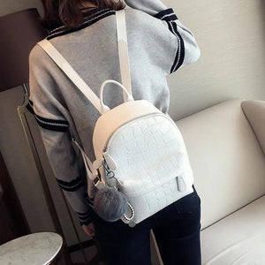 Women Small Mini Backpack PU Leather Female Back Pack Bag
