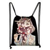 Japanese Horror Manga Backpack Canvas Drawstring Bag