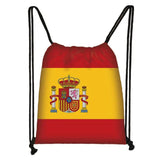 National Flag Print Backpack Ukraine Haiti Algeria Brazil Drawstring Bag