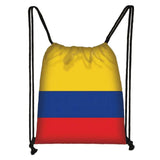 National Flag Print Backpack Ukraine Haiti Algeria Brazil Drawstring Bag