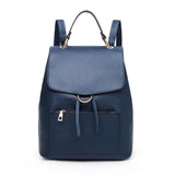 Leisure PU Leather School Bags Women Durable Casual Shoulder Handbags