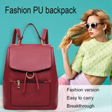 Leisure PU Leather School Bags Women Durable Casual Shoulder Handbags