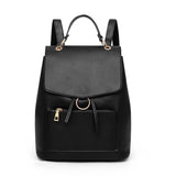 Leisure PU Leather School Bags Women Durable Casual Shoulder Handbags