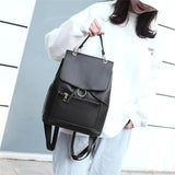 Leisure PU Leather School Bags Women Durable Casual Shoulder Handbags